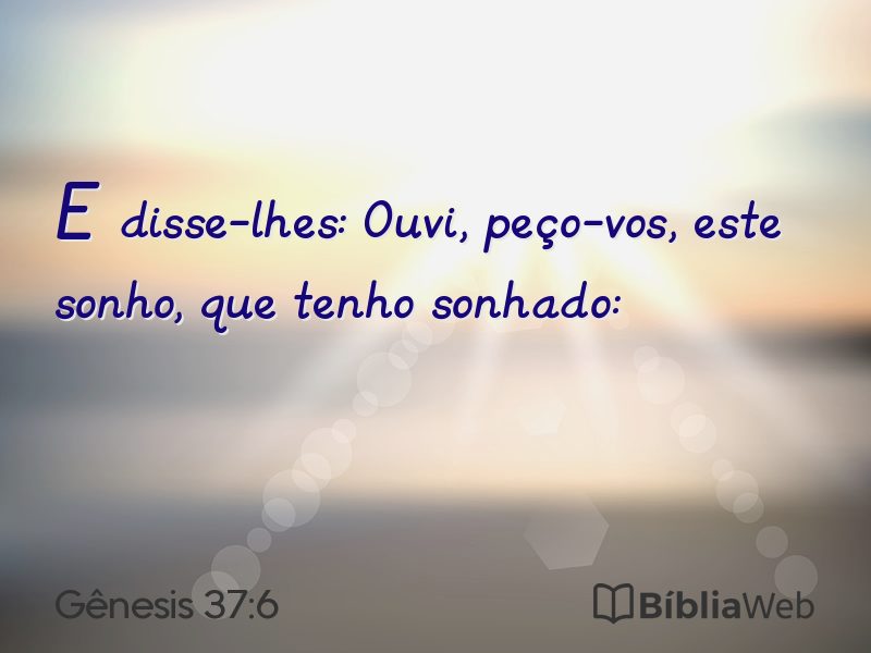 Gênesis 37:6 em imagem para compartilhar