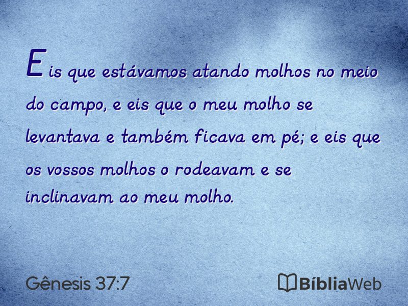 Gênesis 37:7 em imagem para compartilhar