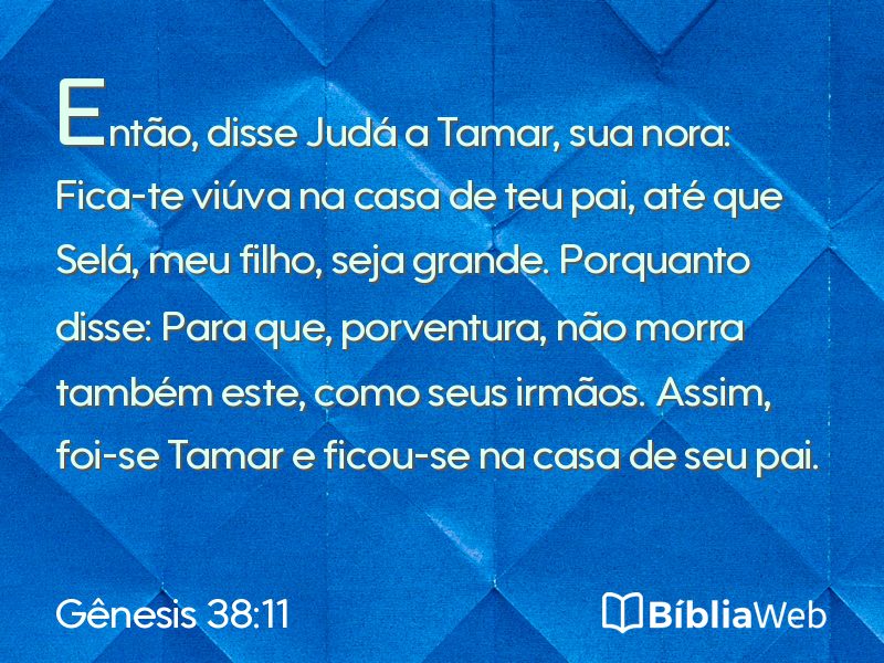Gênesis 38:11 em imagem para compartilhar
