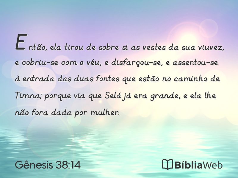 Gênesis 38:14 em imagem para compartilhar