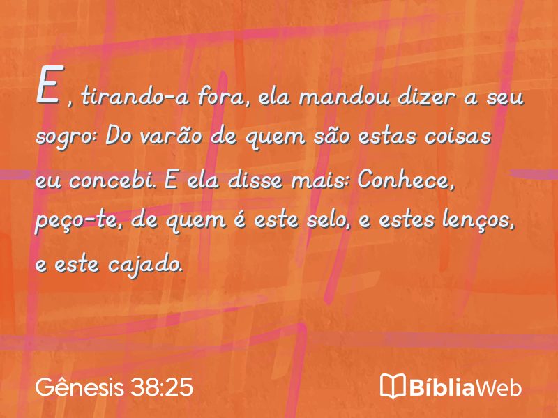 Gênesis 38:25 em imagem para compartilhar