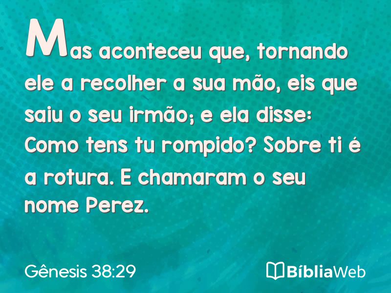 Gênesis 38:29 em imagem para compartilhar