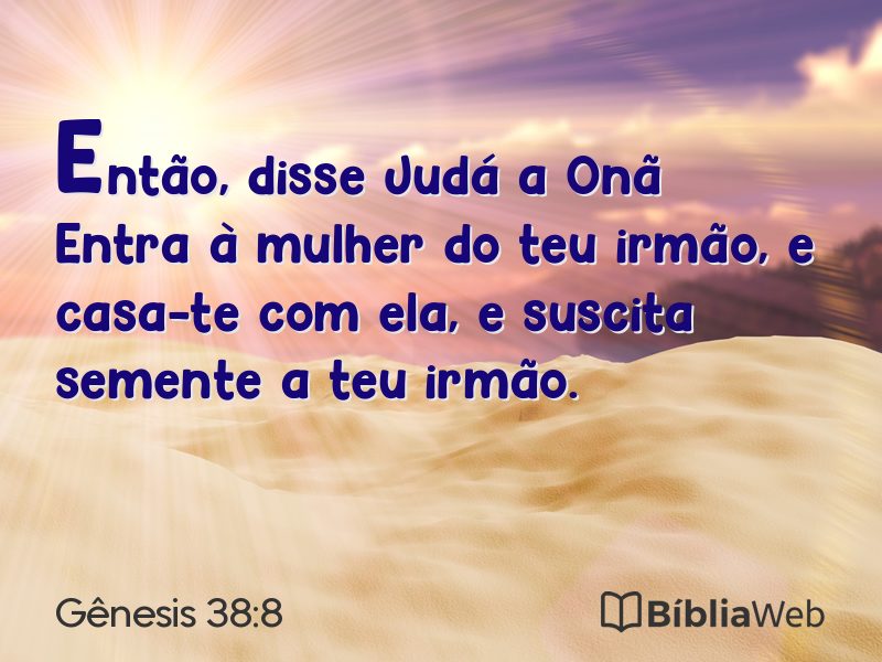 Gênesis 38:8 em imagem para compartilhar