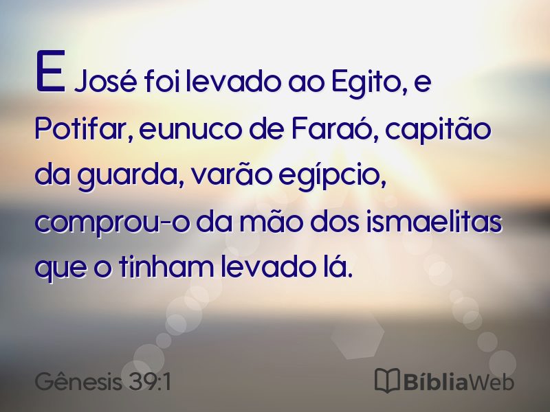 Gênesis 39:1 em imagem para compartilhar