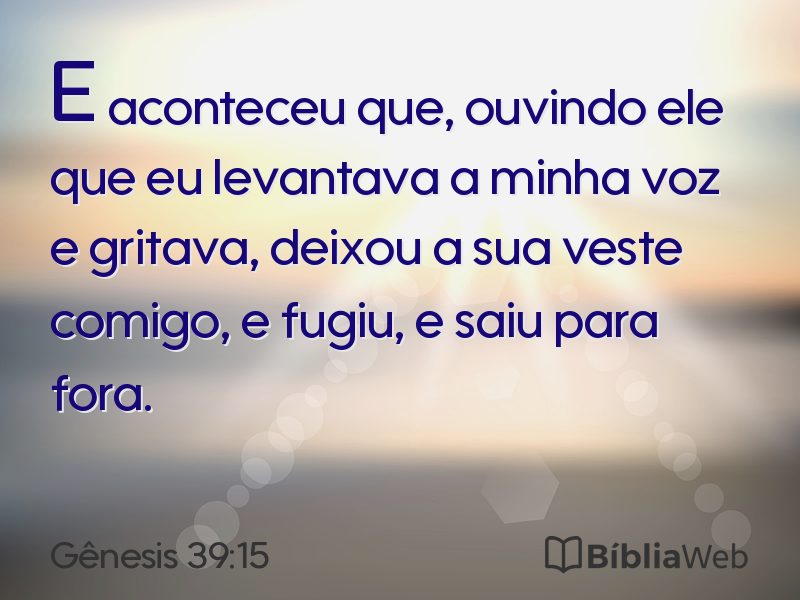 Gênesis 39:15 em imagem para compartilhar