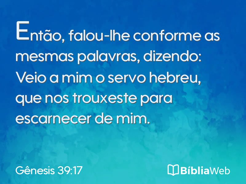 Gênesis 39:17 em imagem para compartilhar