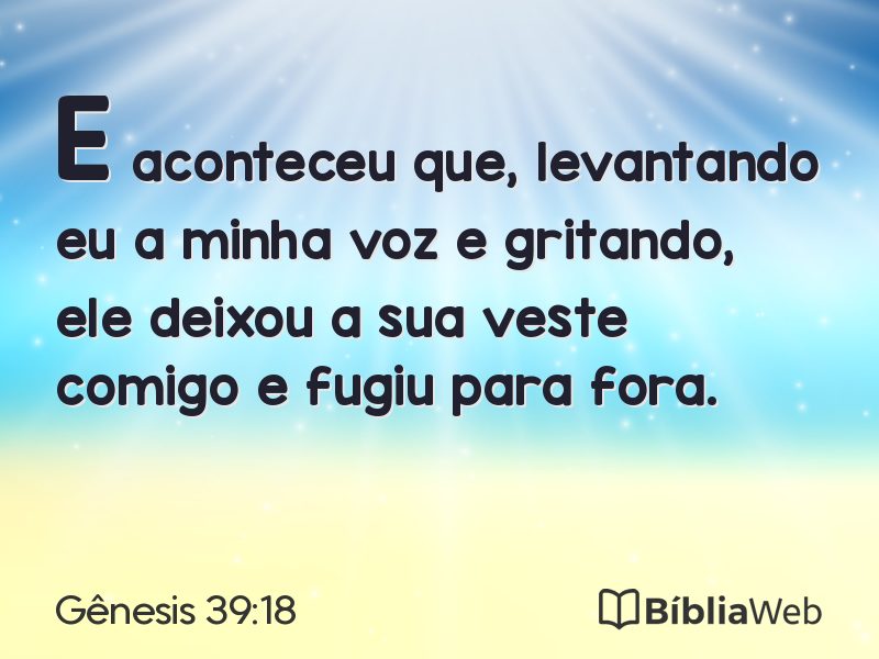 Gênesis 39:18 em imagem para compartilhar