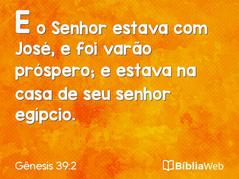 Gênesis 39:2 em imagem para compartilhar