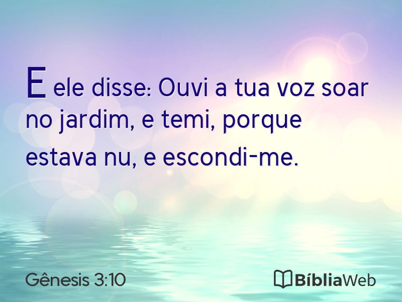 Gênesis 3:10 em imagem para compartilhar