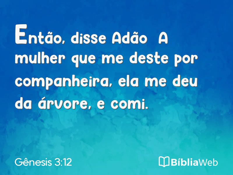 Gênesis 3:12 em imagem para compartilhar
