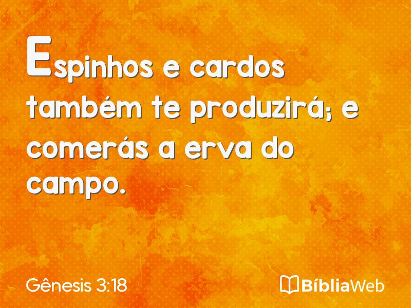 Gênesis 3:18 em imagem para compartilhar