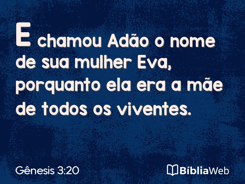Gênesis 3:20 em imagem para compartilhar