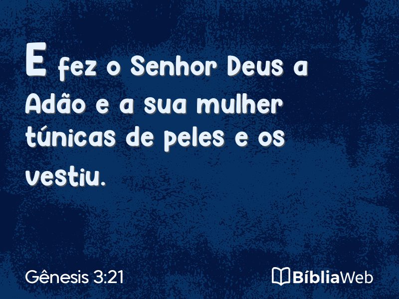 Gênesis 3:21 em imagem para compartilhar