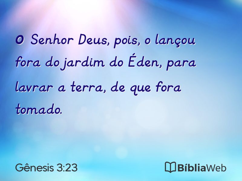 Gênesis 3:23 em imagem para compartilhar