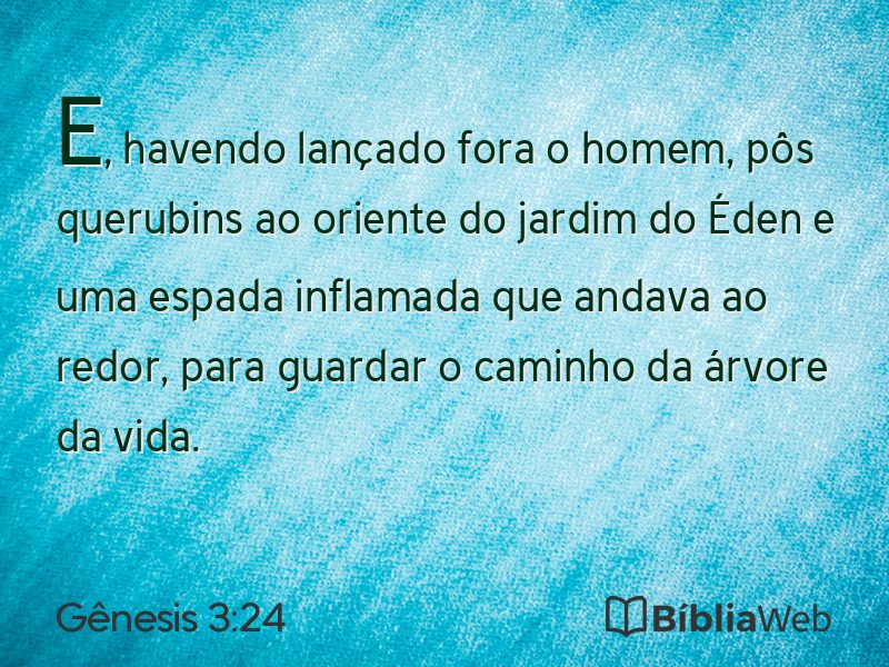 Gênesis 3:24 em imagem para compartilhar