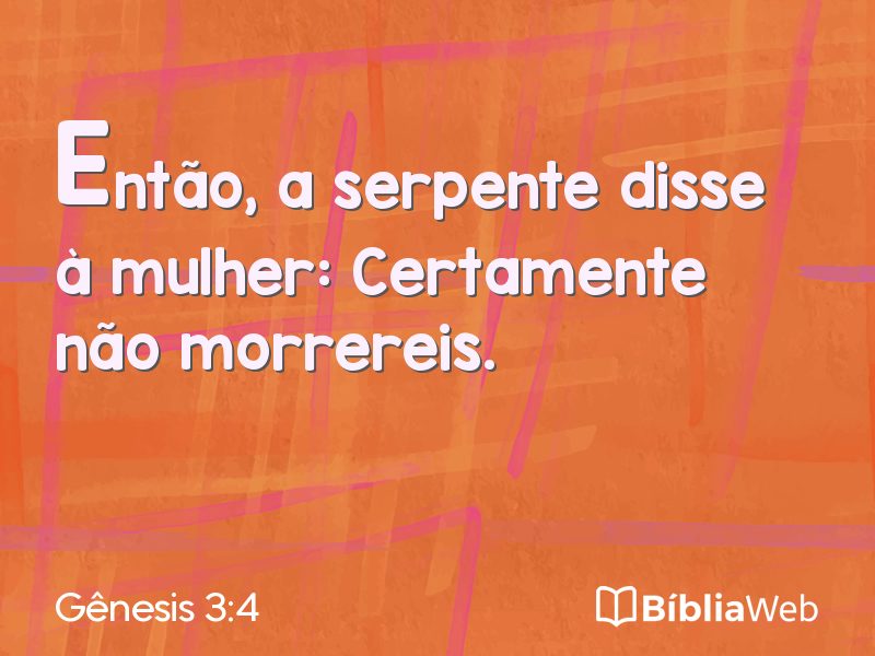 Gênesis 3:4 em imagem para compartilhar