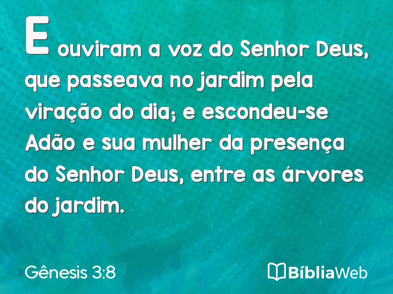 Gênesis 3:8 em imagem para compartilhar