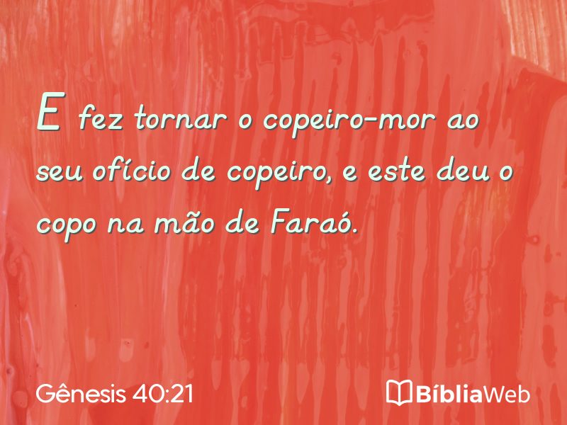 Gênesis 40:21 em imagem para compartilhar