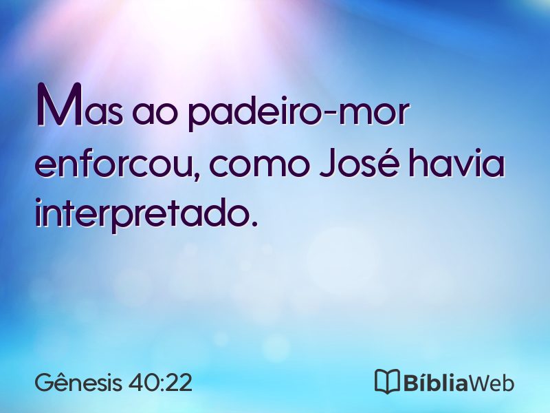 Gênesis 40:22 em imagem para compartilhar
