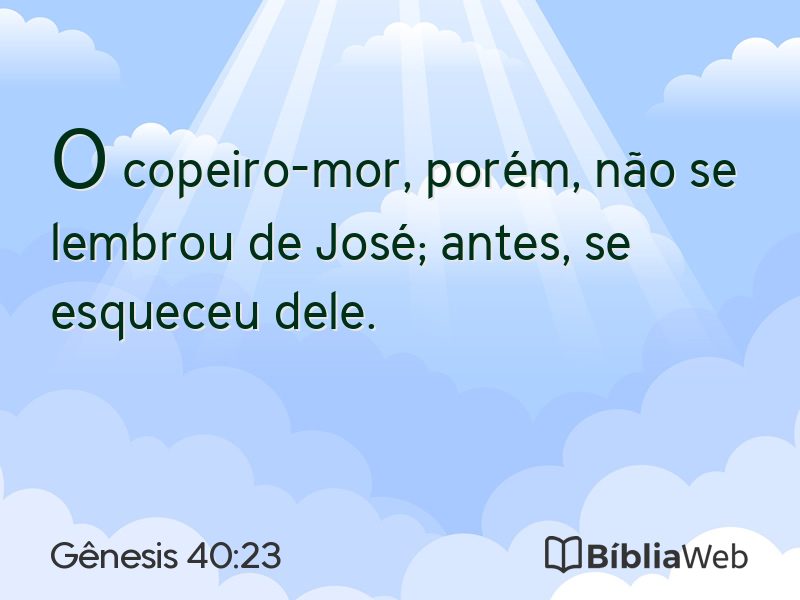 Gênesis 40:23 em imagem para compartilhar