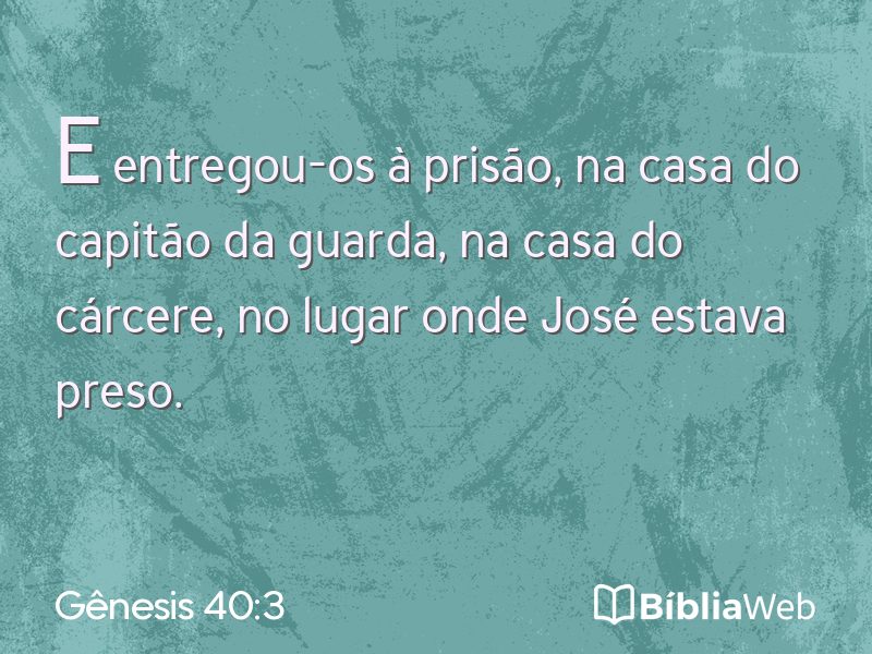 Gênesis 40:3 em imagem para compartilhar