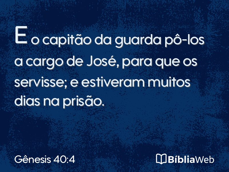 Gênesis 40:4 em imagem para compartilhar