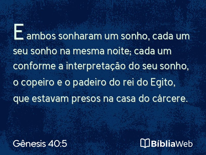 Gênesis 40:5 em imagem para compartilhar