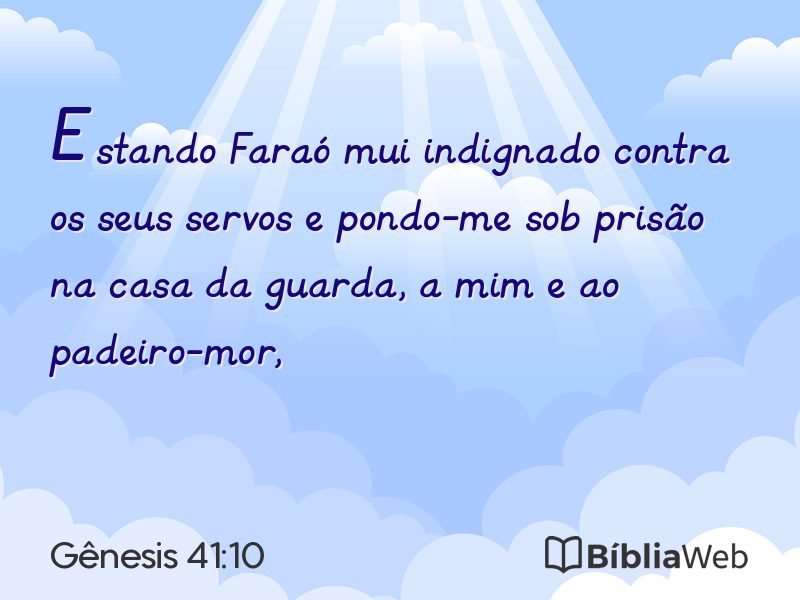 Gênesis 41:10 em imagem para compartilhar
