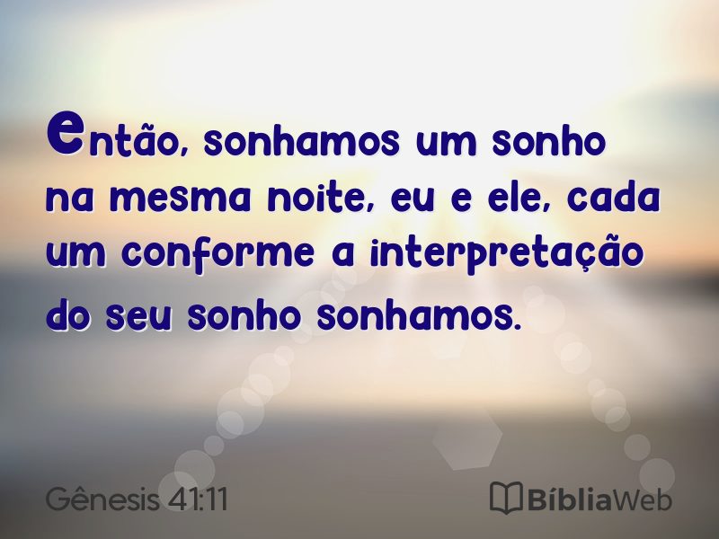 Gênesis 41:11 em imagem para compartilhar