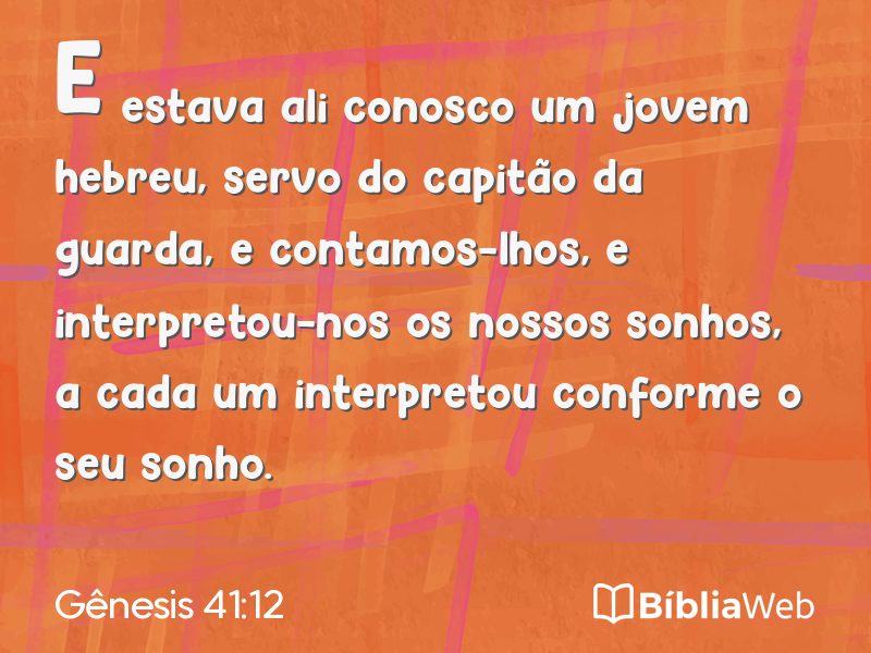 Gênesis 41:12 em imagem para compartilhar