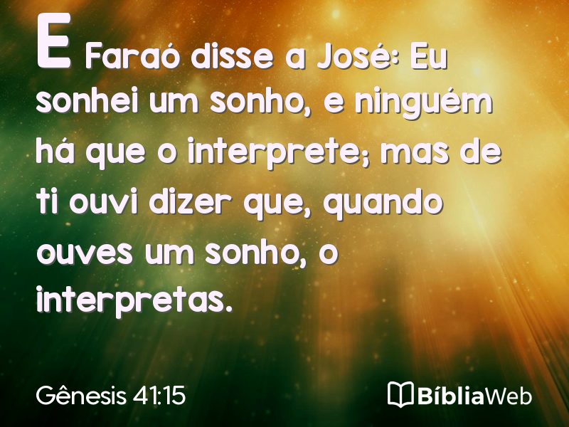 Gênesis 41:15 em imagem para compartilhar