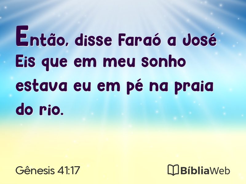 Gênesis 41:17 em imagem para compartilhar