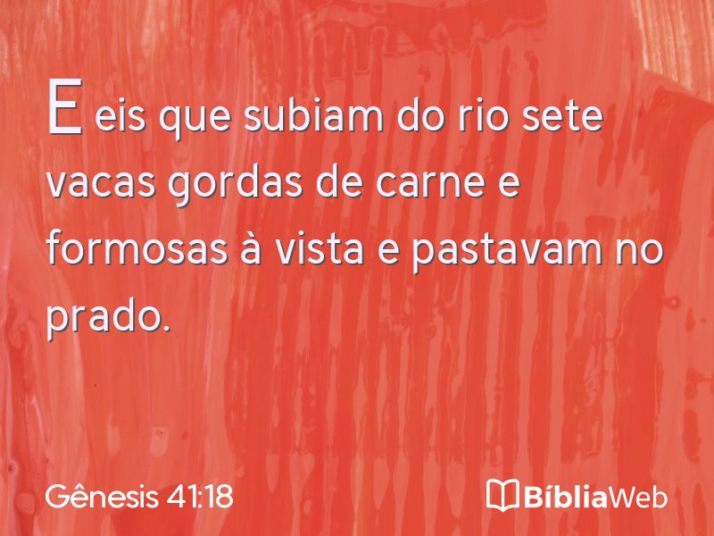 Gênesis 41:18 em imagem para compartilhar