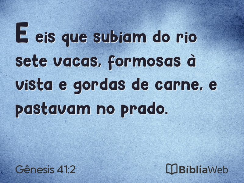 Gênesis 41:2 em imagem para compartilhar