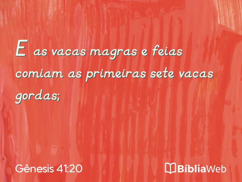 Gênesis 41:20 em imagem para compartilhar