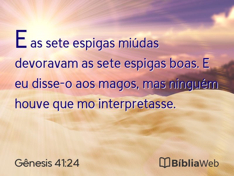 Gênesis 41:24 em imagem para compartilhar
