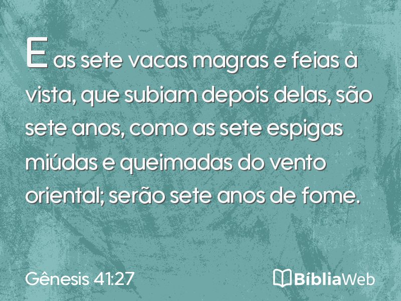 Gênesis 41:27 em imagem para compartilhar