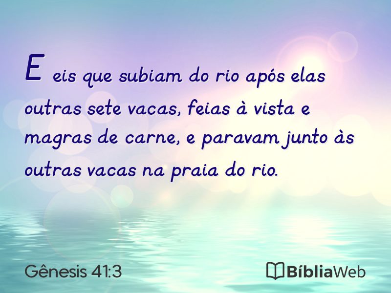 Gênesis 41:3 em imagem para compartilhar
