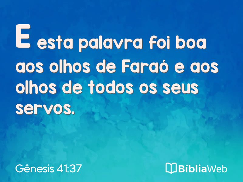 Gênesis 41:37 em imagem para compartilhar