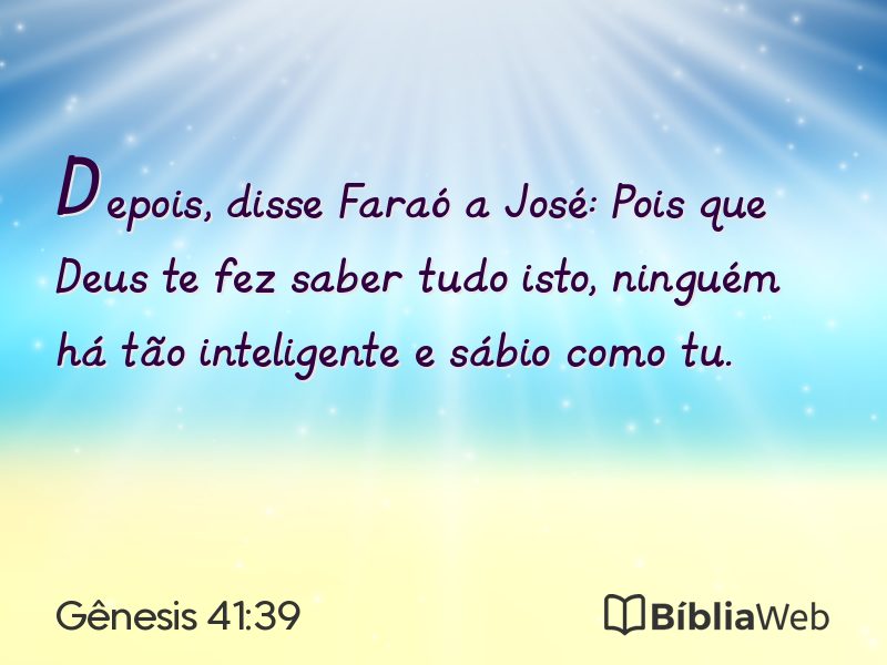 Gênesis 41:39 em imagem para compartilhar