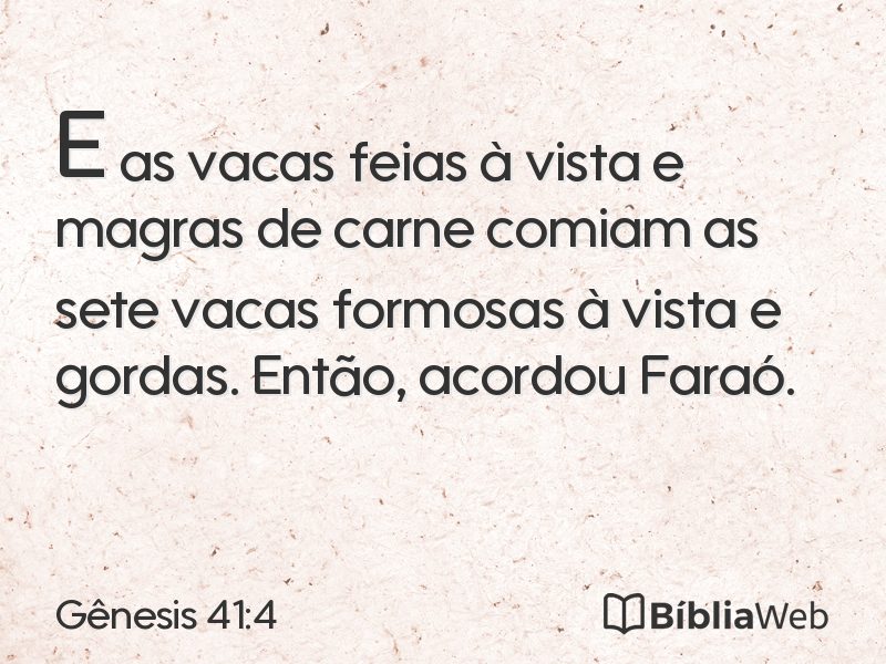 Gênesis 41:4 em imagem para compartilhar