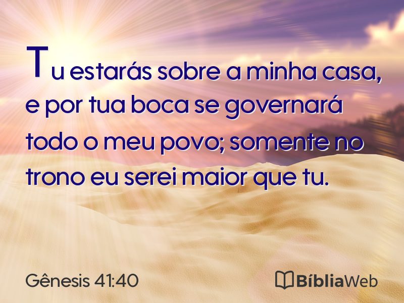 Gênesis 41:40 em imagem para compartilhar