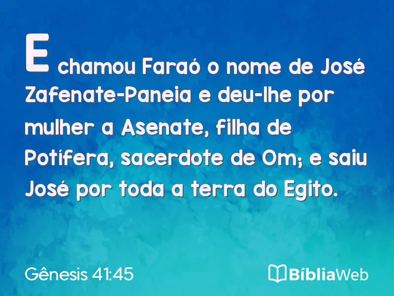 Gênesis 41:45 em imagem para compartilhar