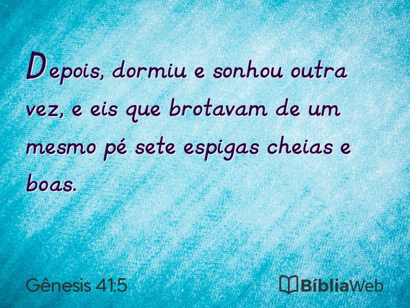 Gênesis 41:5 em imagem para compartilhar