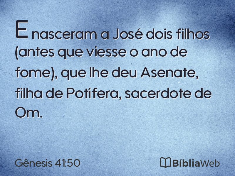 Gênesis 41:50 em imagem para compartilhar