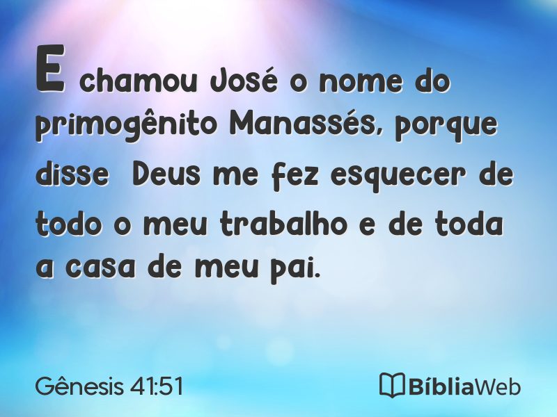 Gênesis 41:51 em imagem para compartilhar