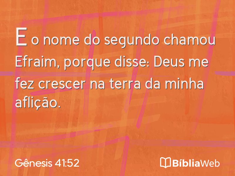 Gênesis 41:52 em imagem para compartilhar