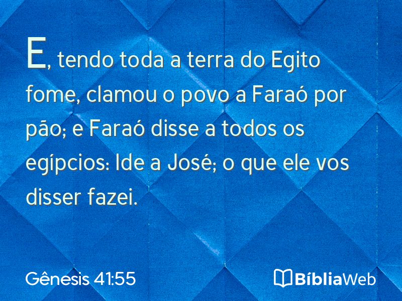 Gênesis 41:55 em imagem para compartilhar
