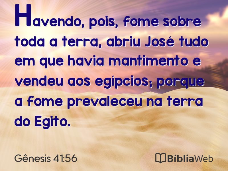Gênesis 41:56 em imagem para compartilhar