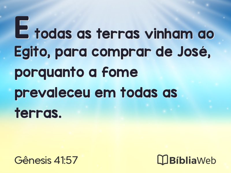 Gênesis 41:57 em imagem para compartilhar